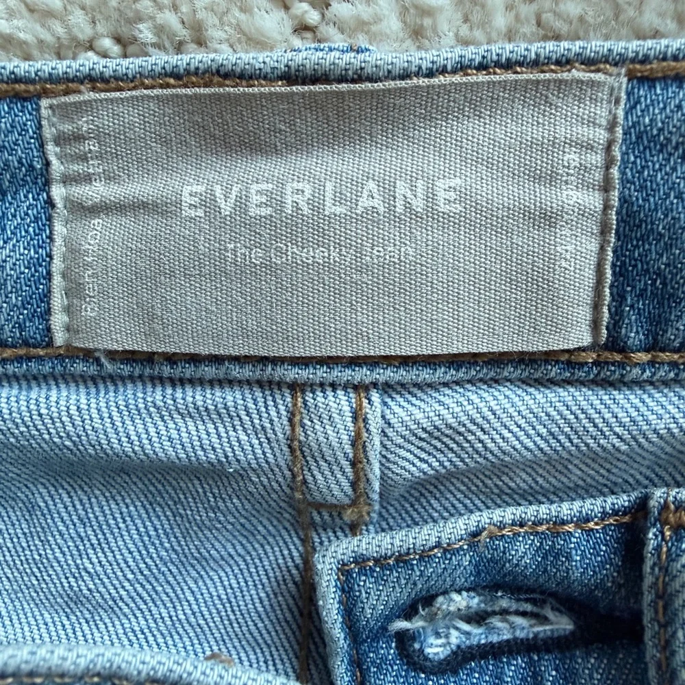 Everlane Women’s The Cheeky Jean Highrise Straightleg Size 24 Light Wash Jeans - Picture 3 of 11